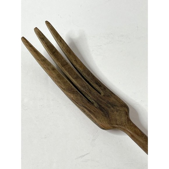 Vintage MCM 11 inch Plastic Wood Kitchen Fork - Picture 2 of 8
